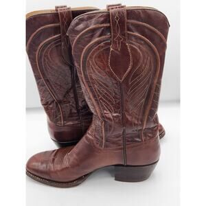 Vintage Dan Post Brown Cowboy Western Boots 6683 Mens Sz 9 D